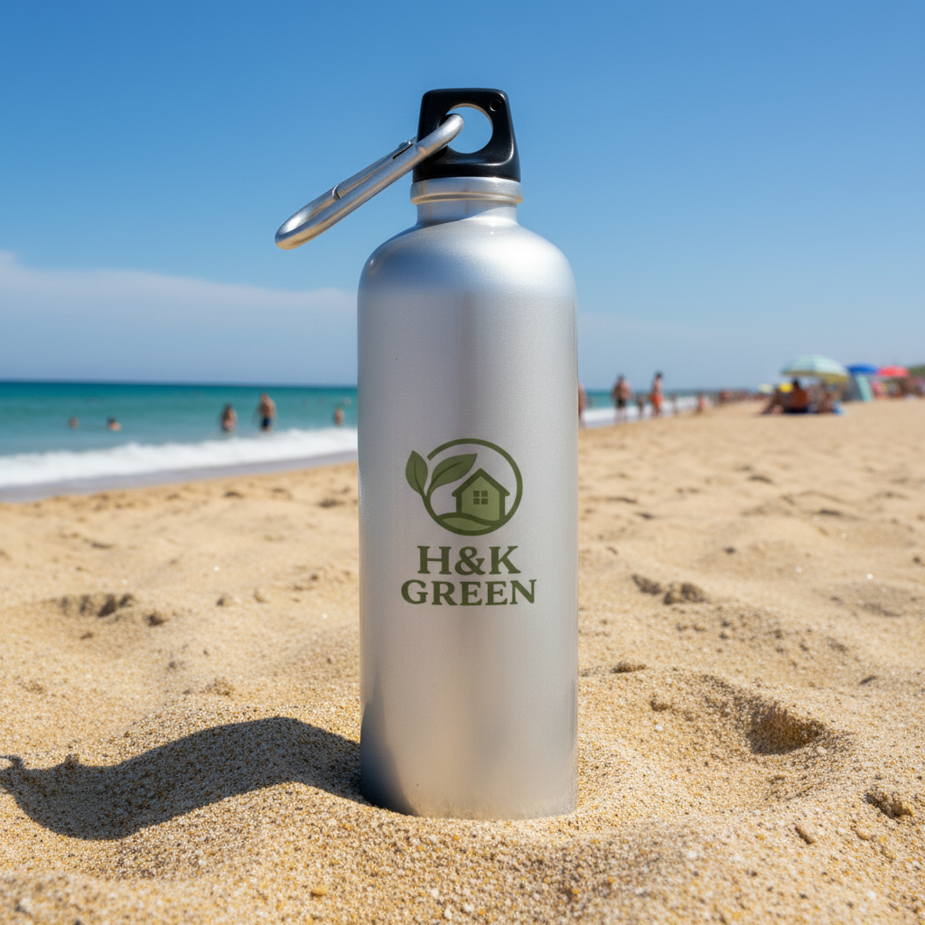 Stainless steel water bottle with natural temperature regulation capabilities