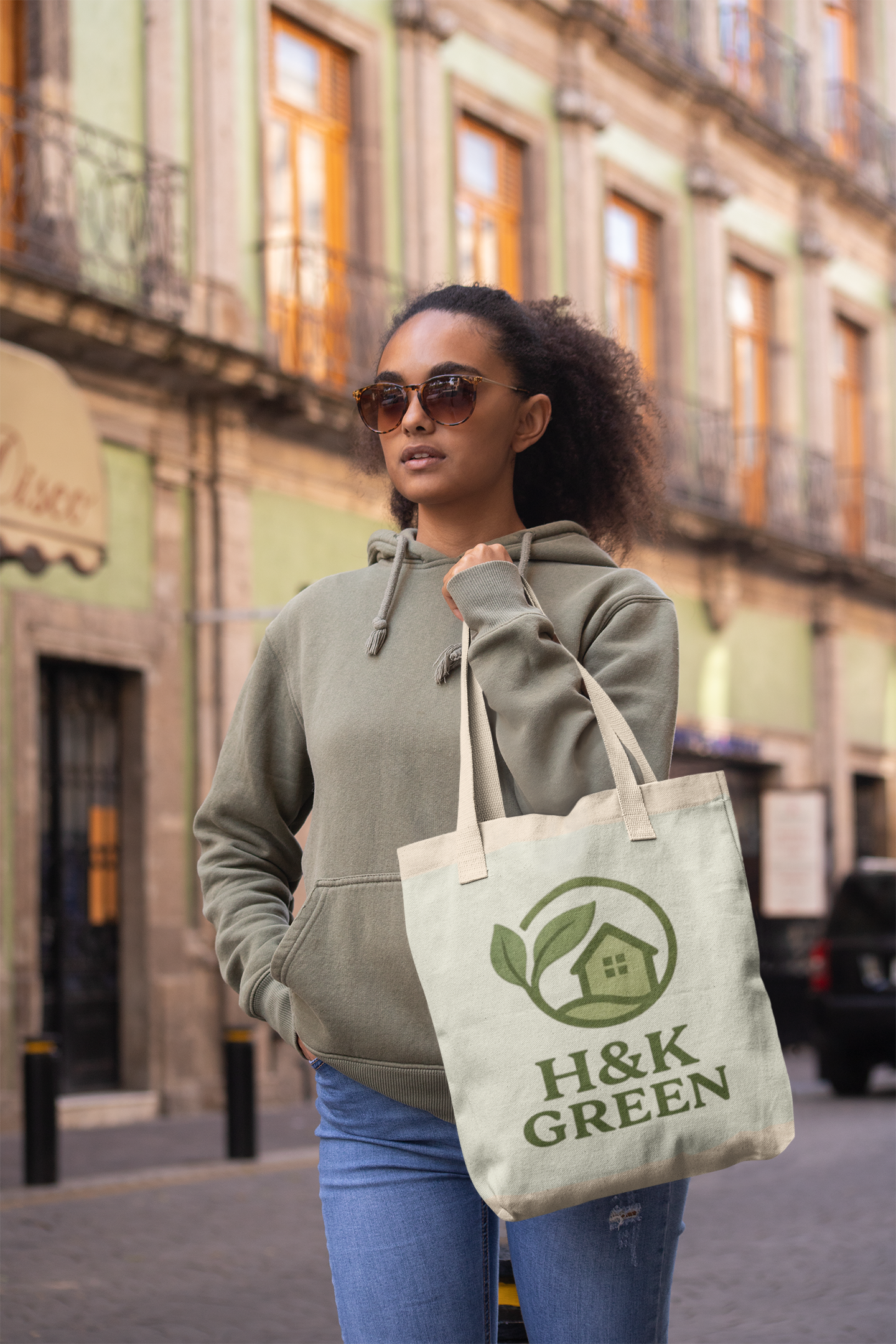 H&K Green Reuseable Tote Bag